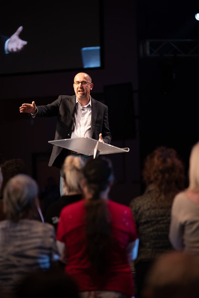 Marcus Wick teaching at a conference